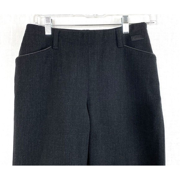 Ralph Lauren Pants Side Zip Womens Size 6 Petite Charcoal Wool Blend Fitted - Picture 3 of 10